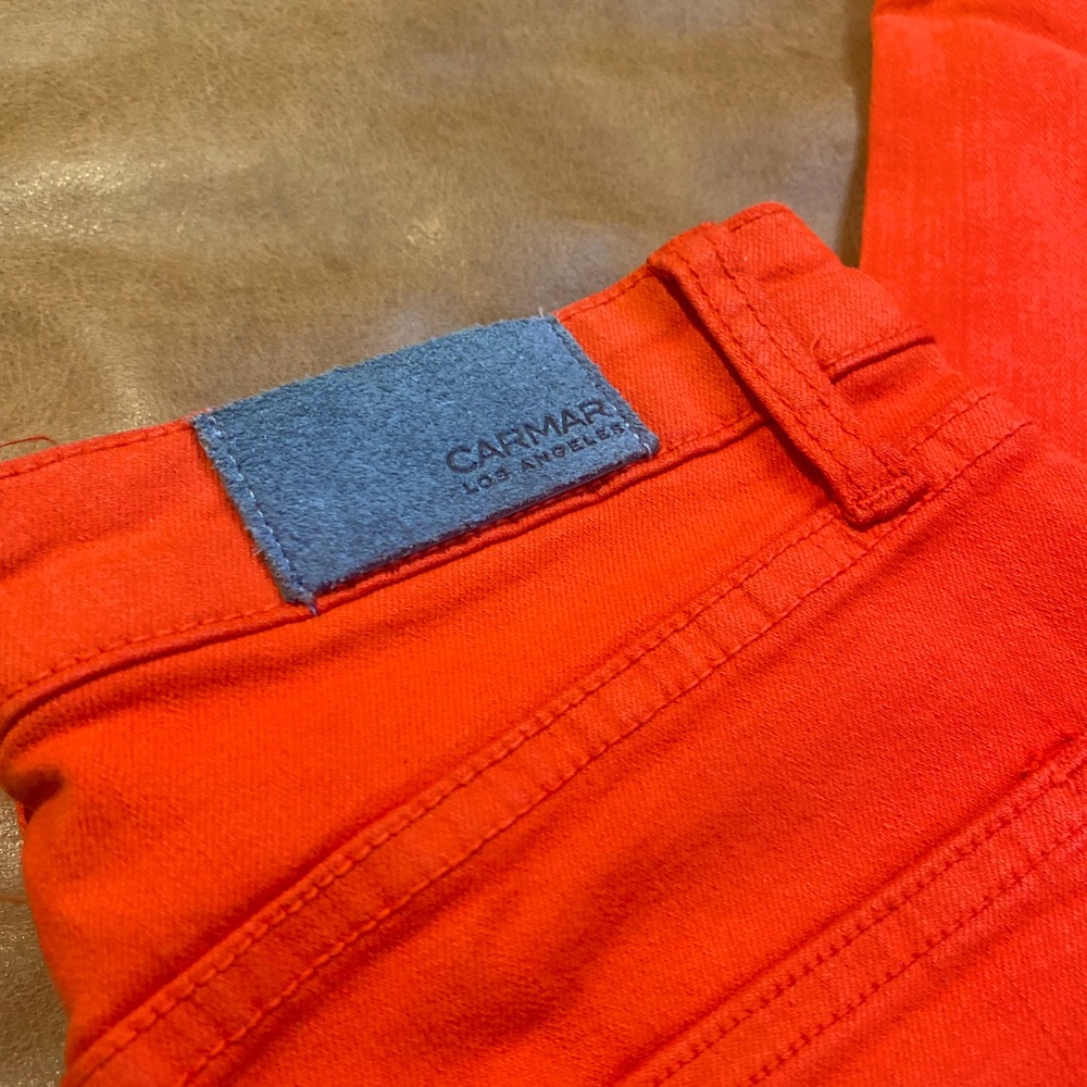 Carmar, a Local LA company! Never worn, amazingly perfect RED jeans! Size 28